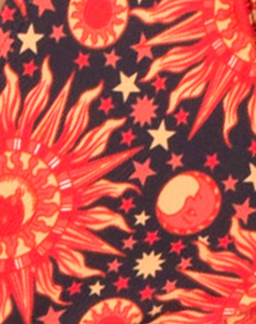 Bild von Twist Wrap Bikini Bottoms in Flaming Skies