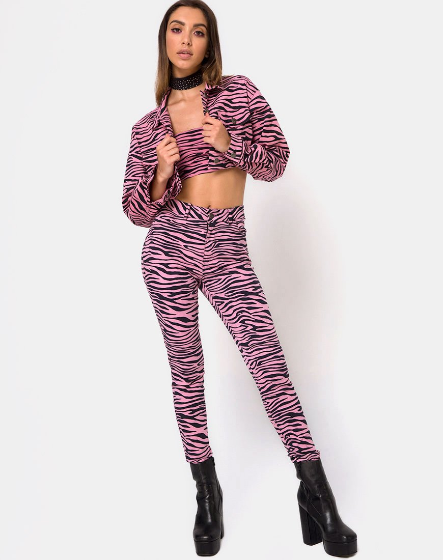Ultimative Jeans in Zip's Zebra Pink