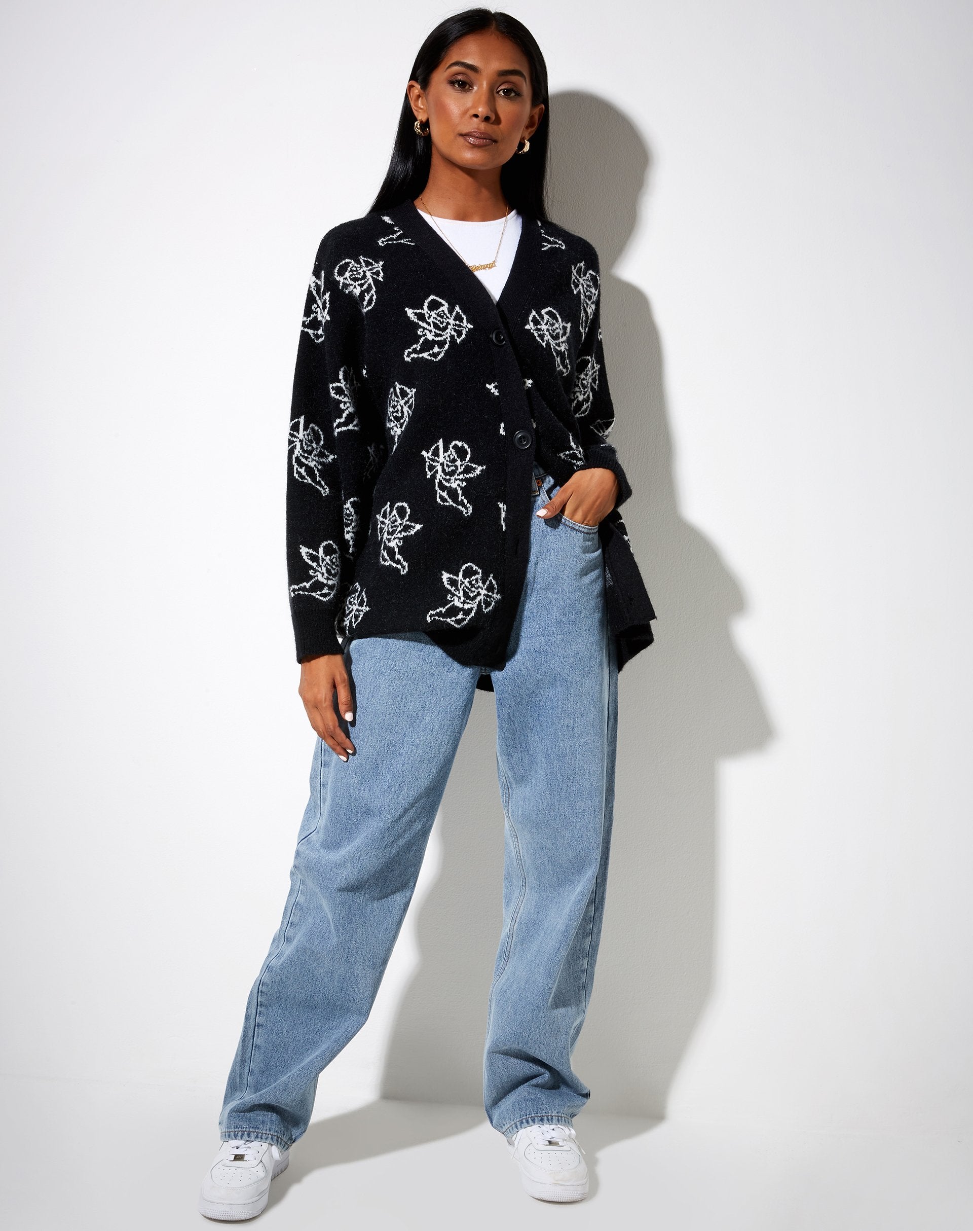 Image of Ummi Strickjacke in Cherub Schwarz und Weiß