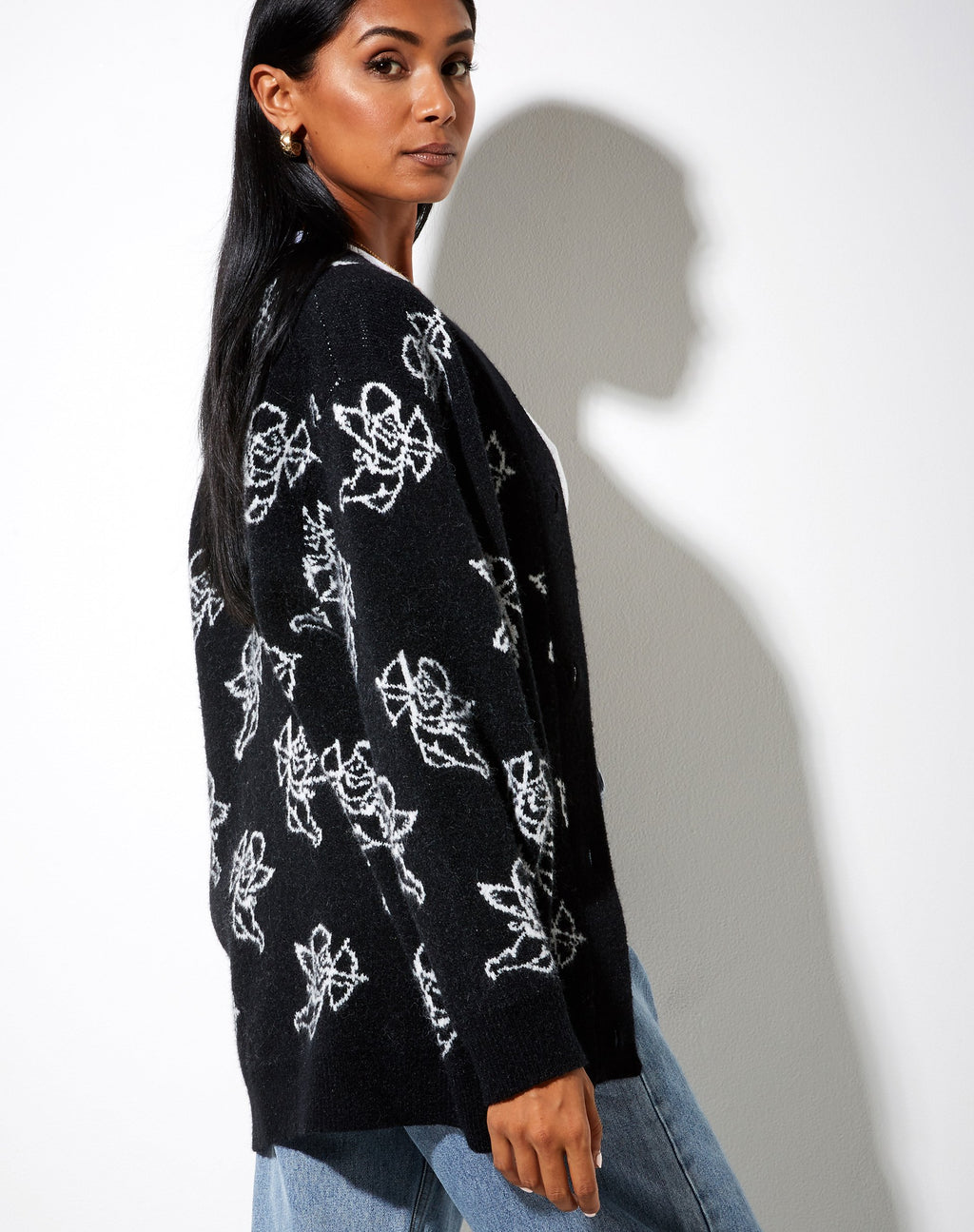 Ummi Strickjacke in Cherub Schwarz und Weiß