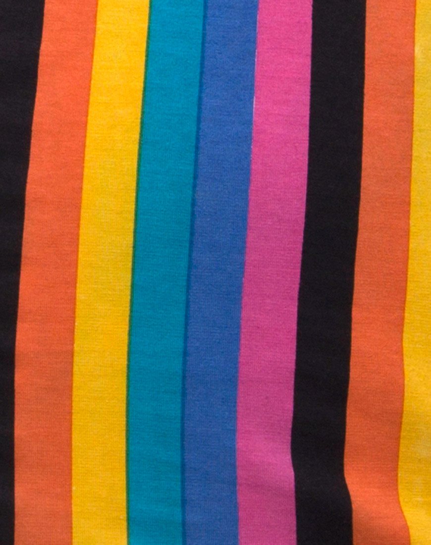 Image of Uniper Bodycon Kleid in New Vertical Mixed Stripe