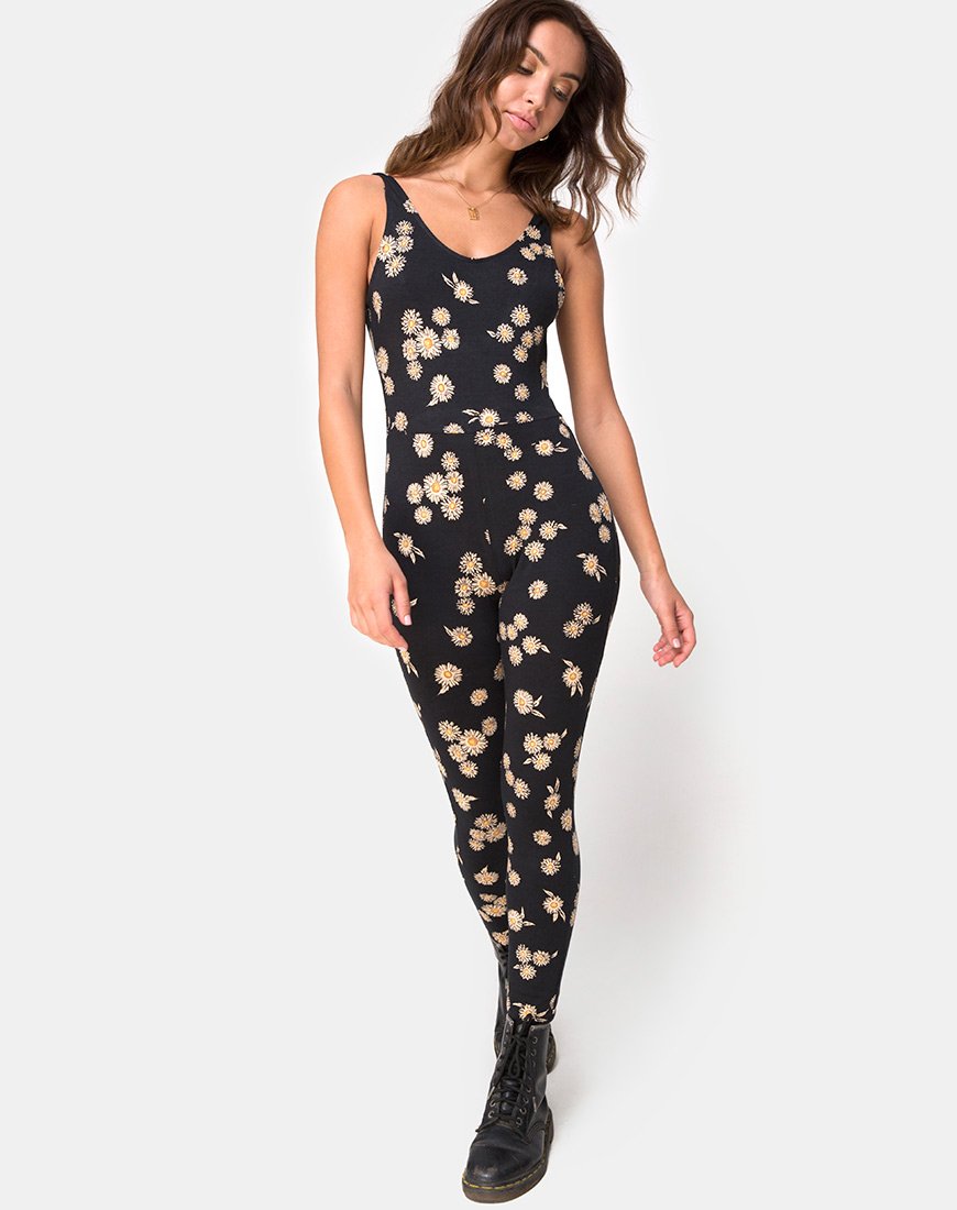 Bild von Unitard in Grunge Daisy Floral