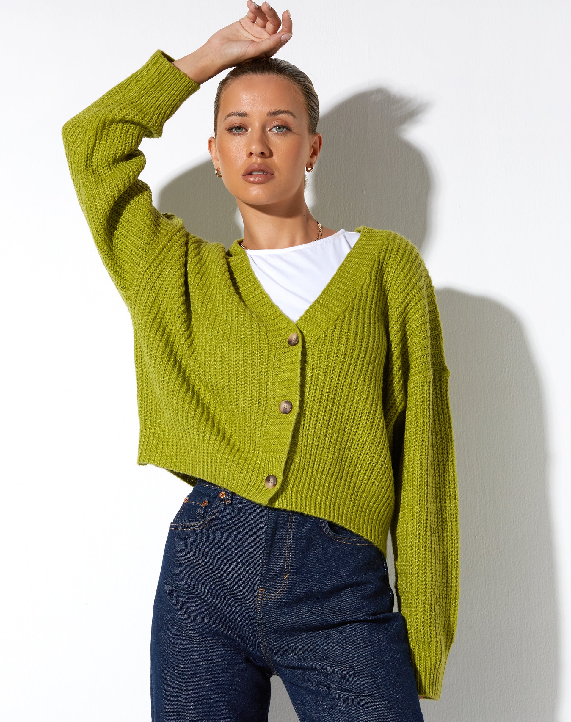Bild von Faya Cardigan in Knit Sour Apple