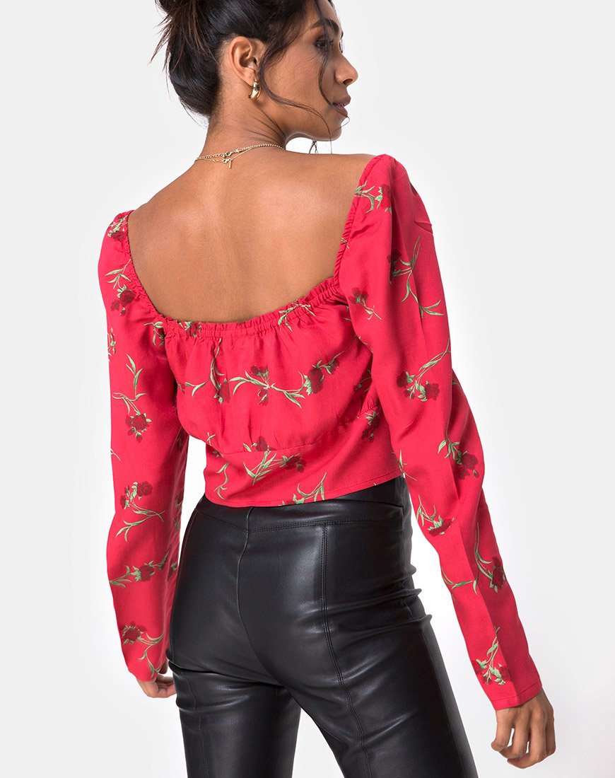 Valena-Top in Rouge-Rose-Rosa
