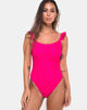 Image of Valentina Badeanzug aus Spitze fuschia Pink