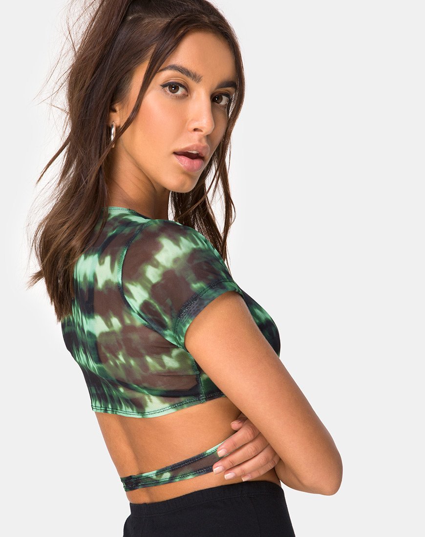 Bild von Valiza Crop Top in Türkis Mesh