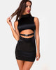 Image of Vinika Kleid aus Satin Schwarz