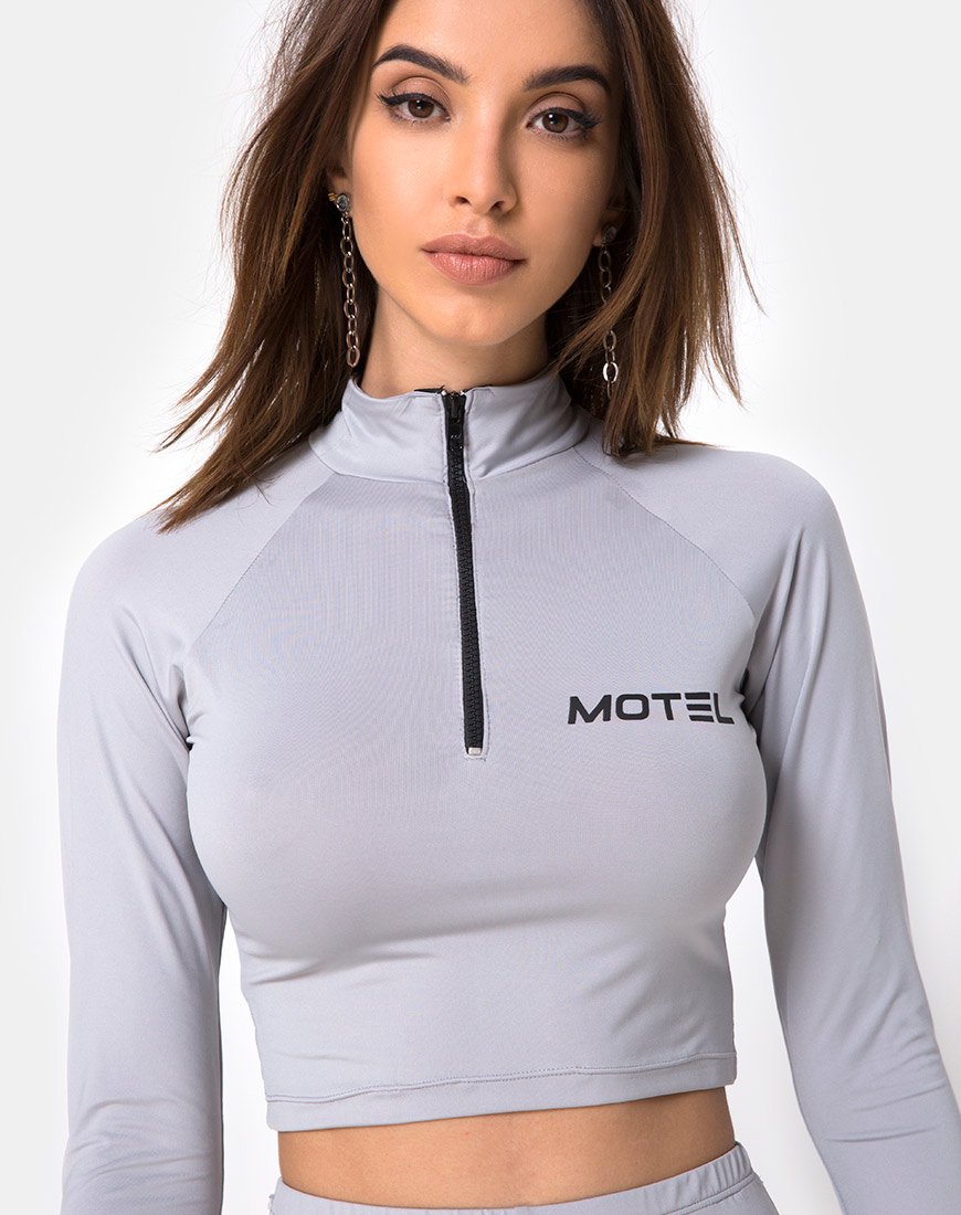 Vanya Crop Top in Grau Motel