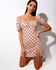 Image of Varie Minikleid in New Polka Nude Schwarz