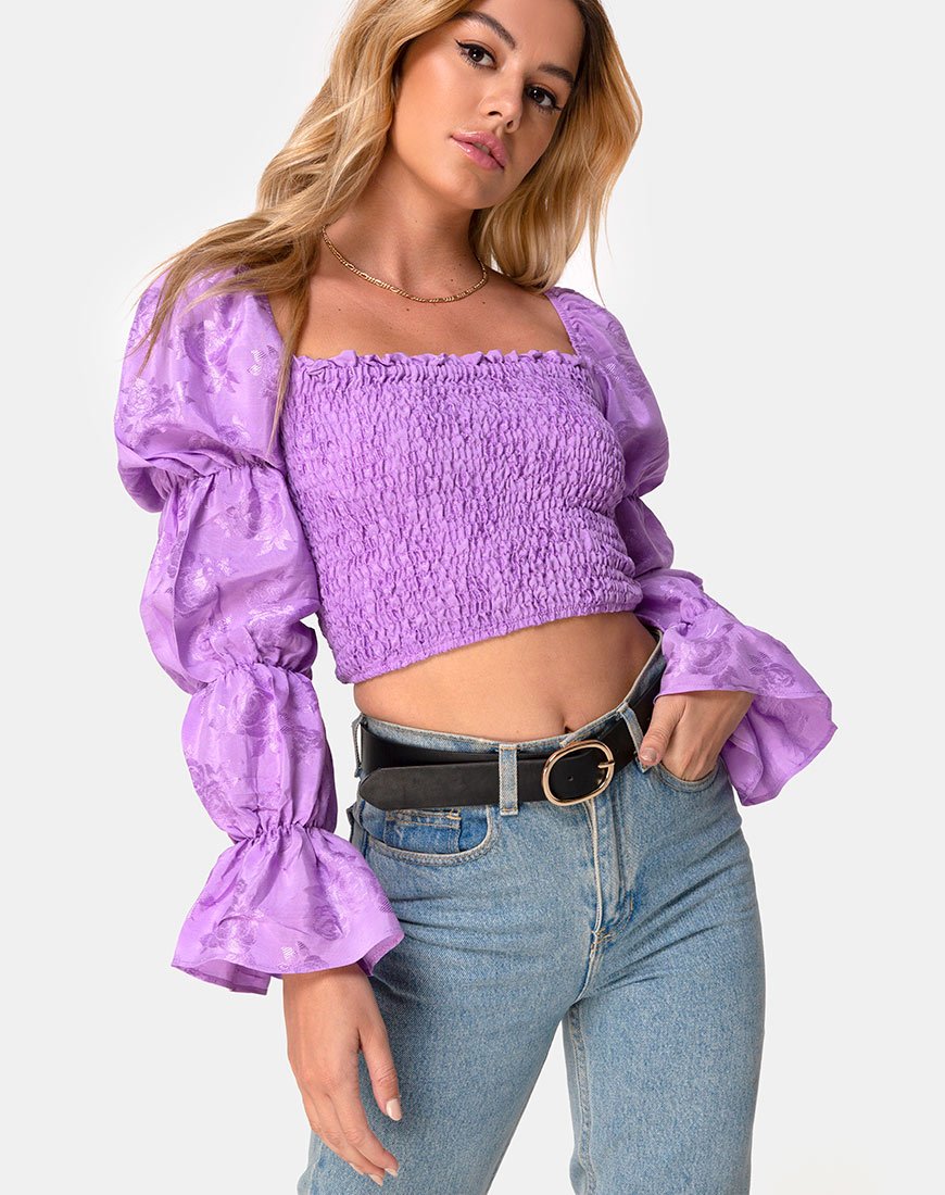 Bild von Velina Top in Satin Rose Lilac