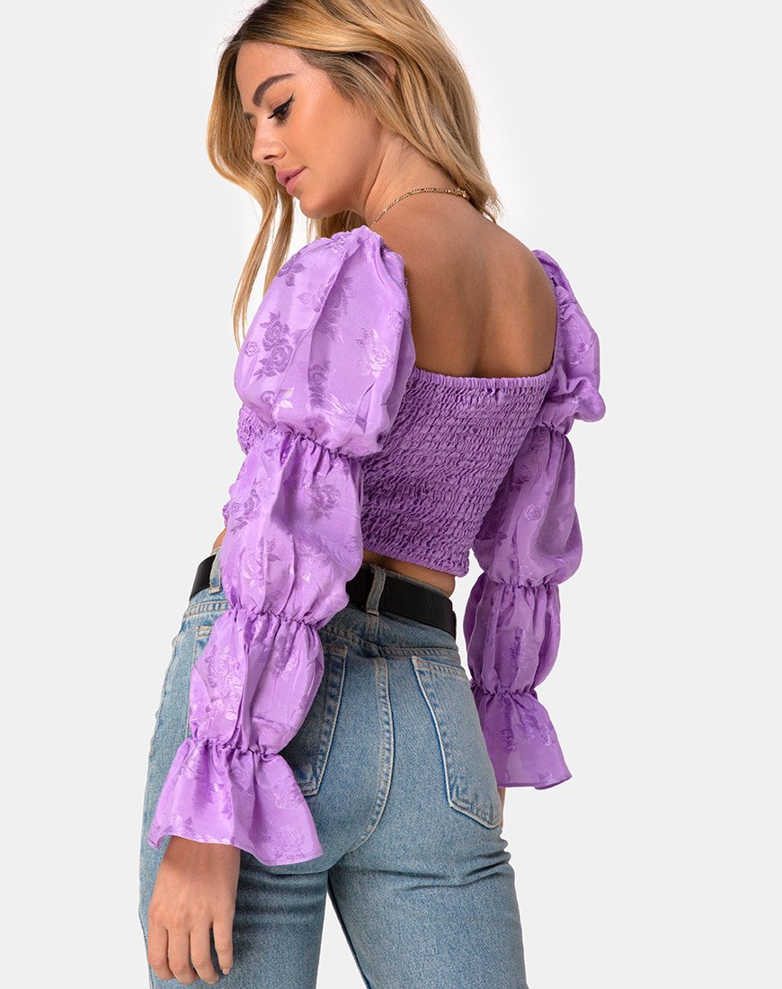 Bild von Velina Top in Satin Rose Lilac