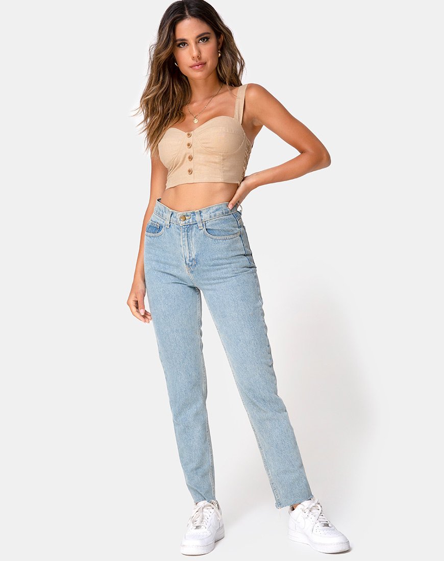 Bild von Viben Crop Top in Taupe