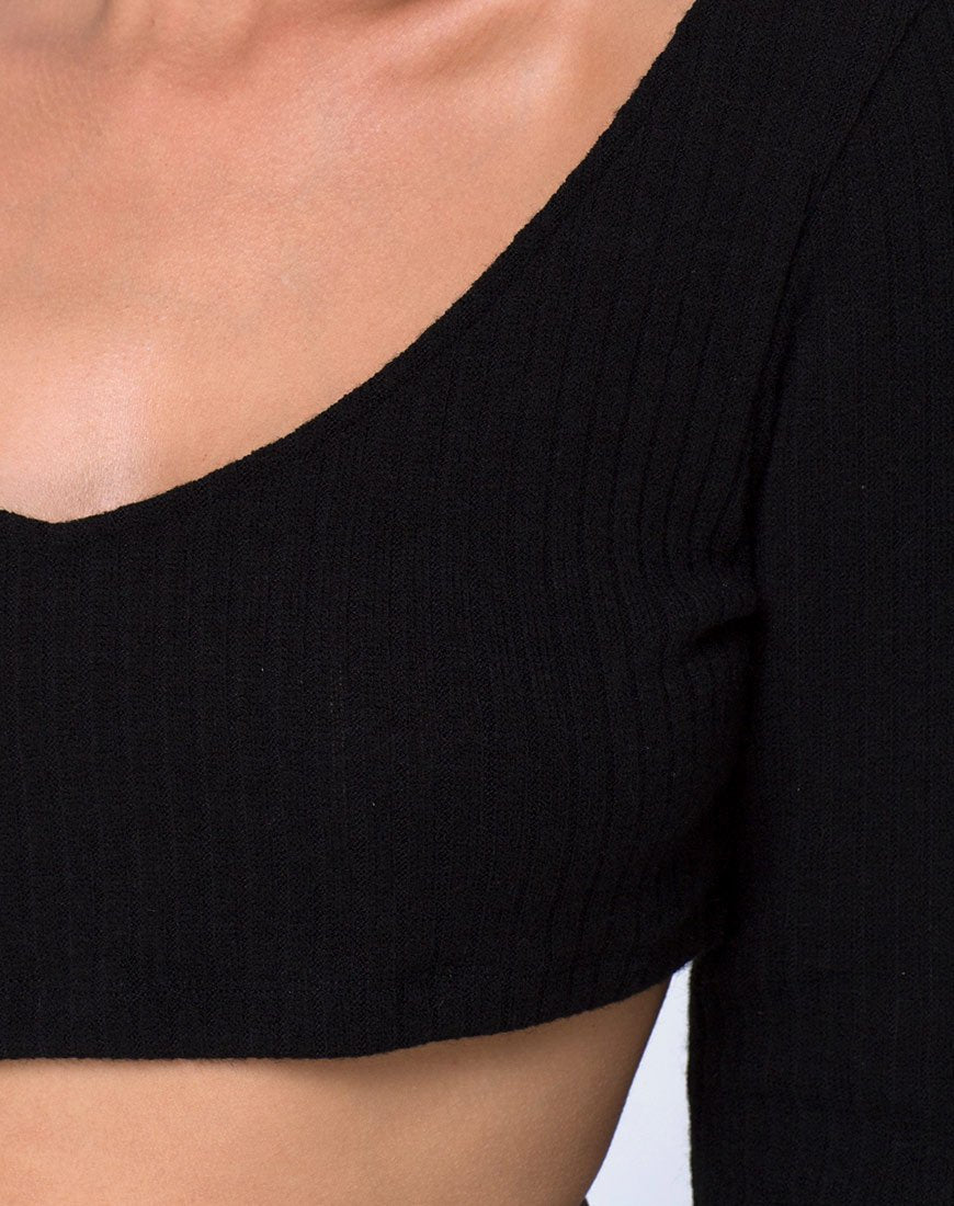 Image von Vile Top in Rippe Schwarz