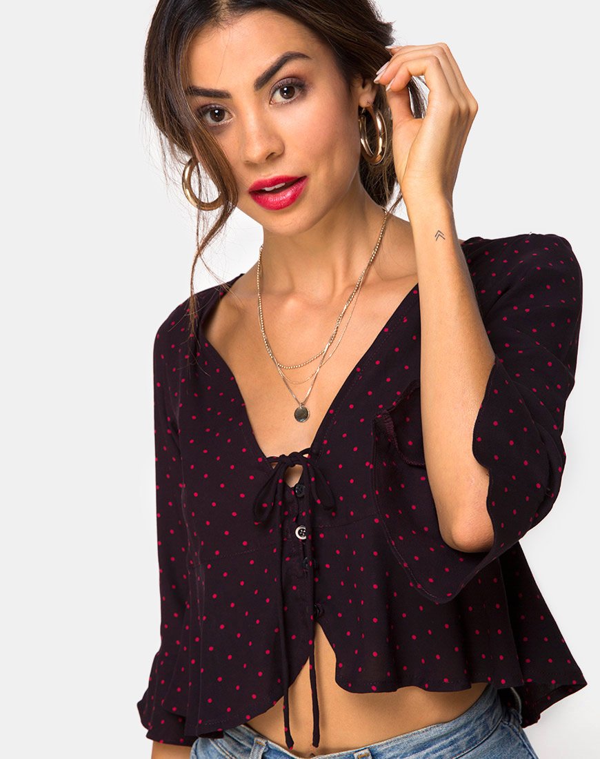 Bild von Vinequa Top in Cuban Dot Rot