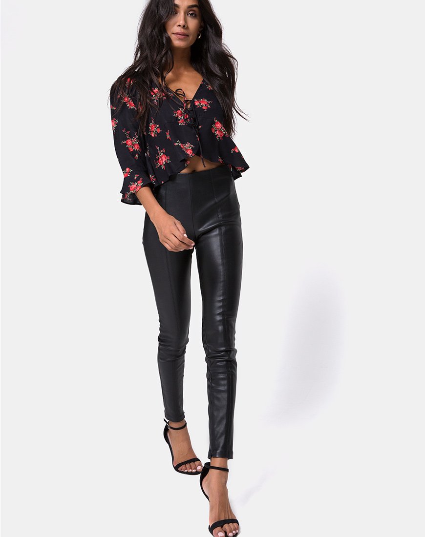 Image of Vinequa Top in Soi Rose Schwarz und Rot