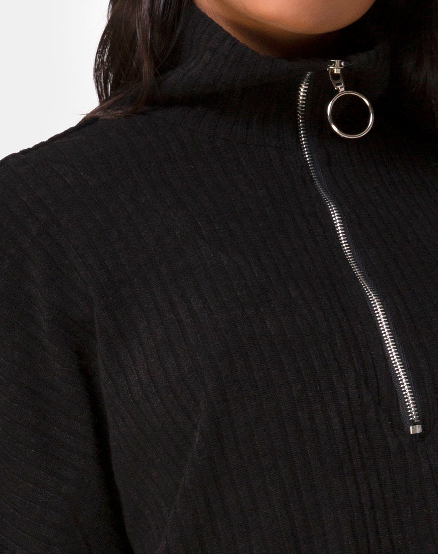 Image of Vinnie Pullover aus Strick Schwarz