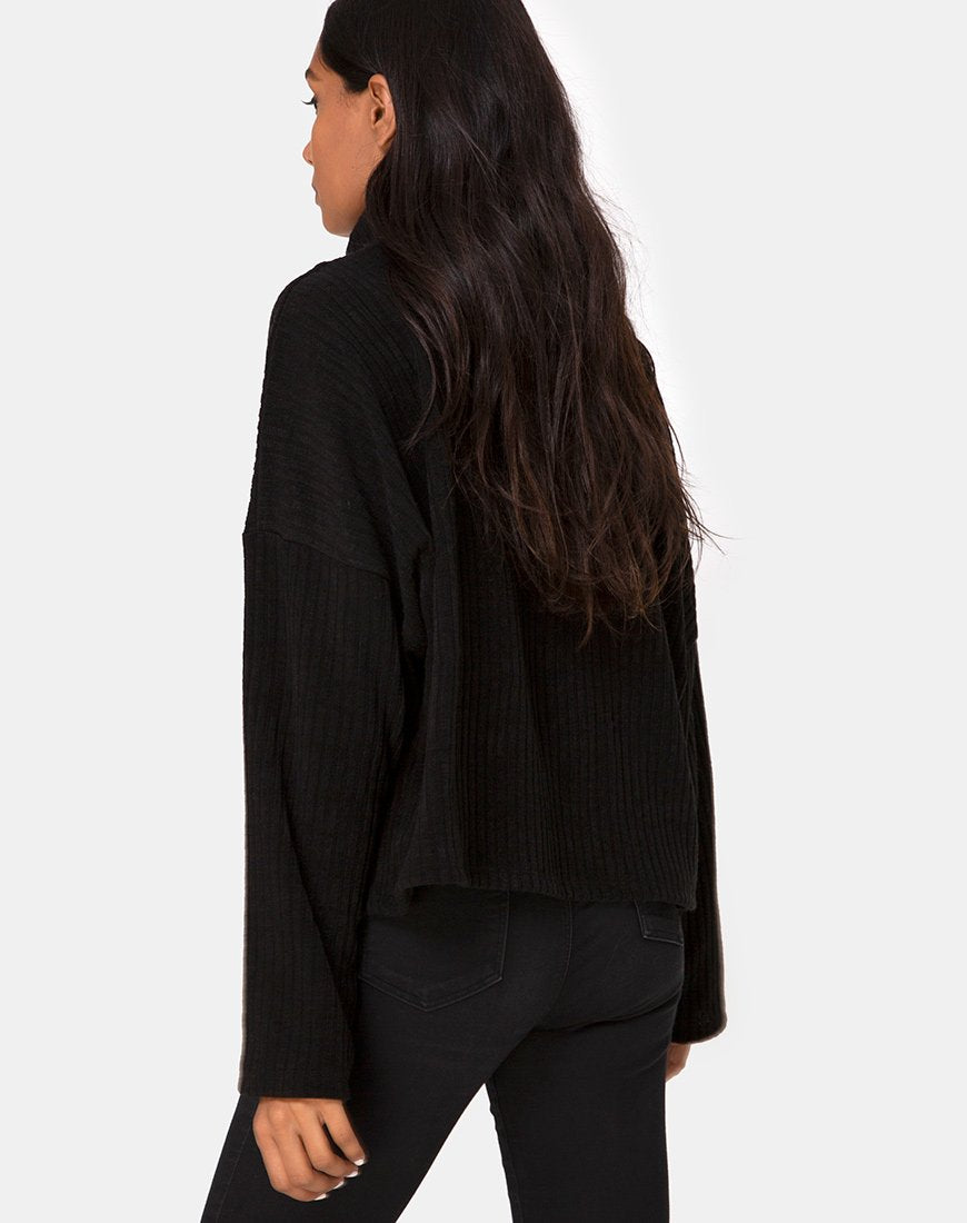 Image of Vinnie Pullover aus Strick Schwarz
