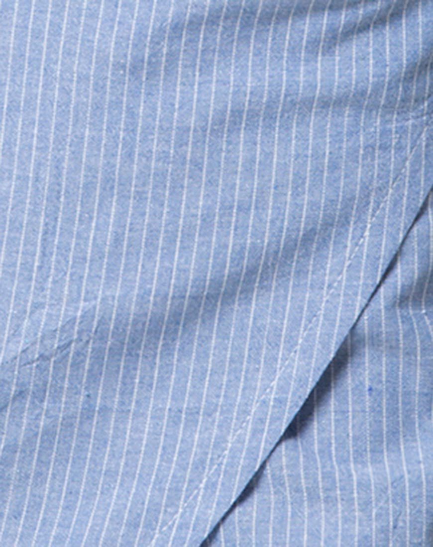 Image of Violettes Crop-Top in Streifen Blau