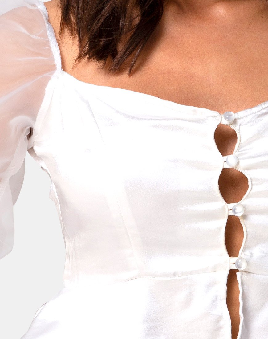 Bild von Viquela Crop Top aus Organza Creme