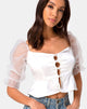 Bild von Viquela Crop Top aus Organza Creme