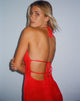 Bild von Virnilia Maxikleid mit Neckholder in Rot