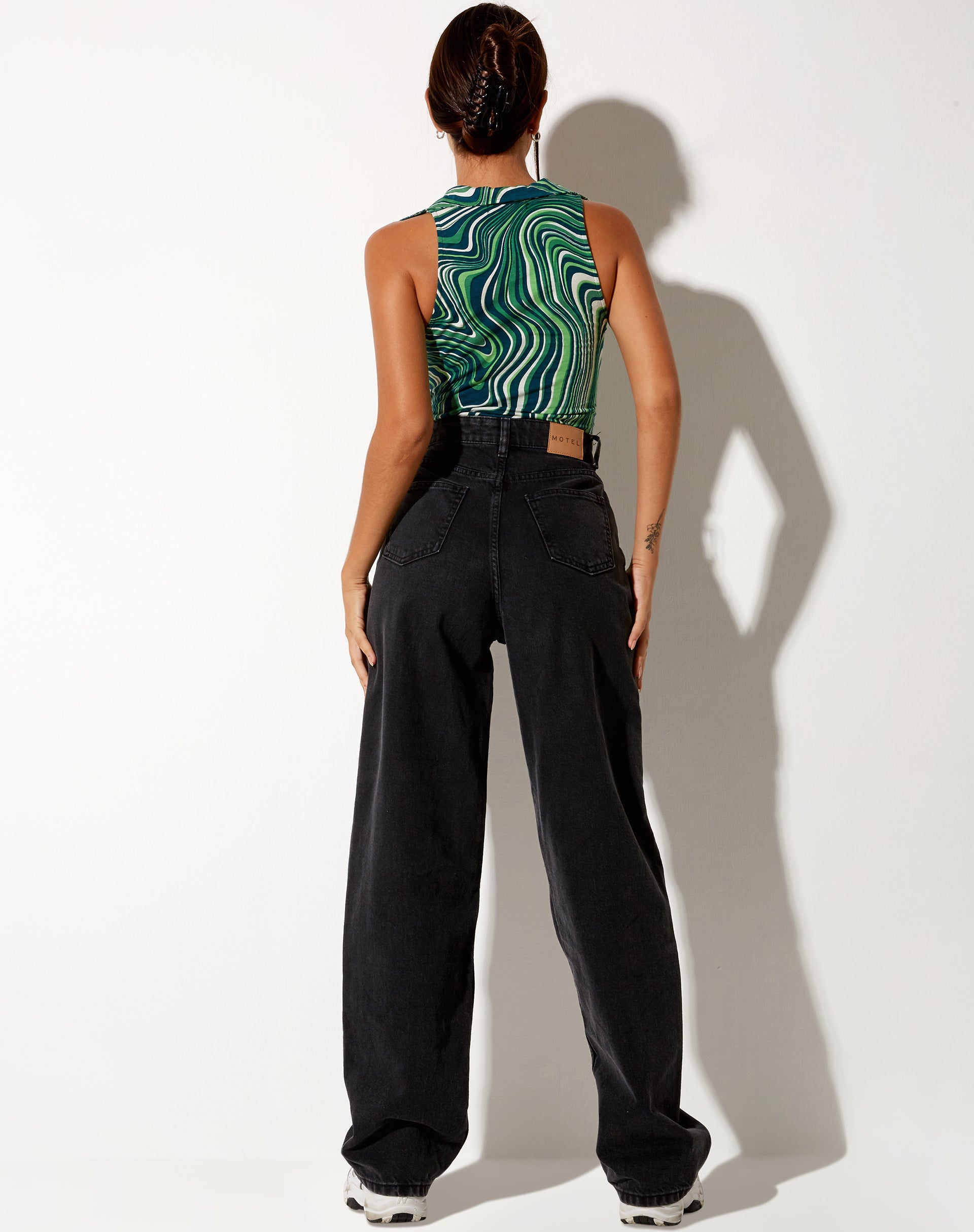 Bild von Vende Vest Top in 70s Ripple Green