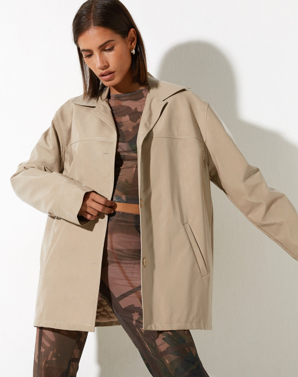 Walta Jacke in PU Kitt