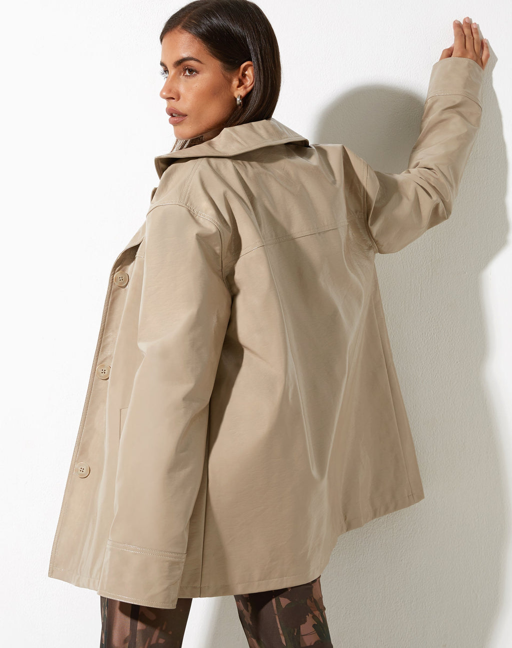 Walta Jacke in PU Kitt