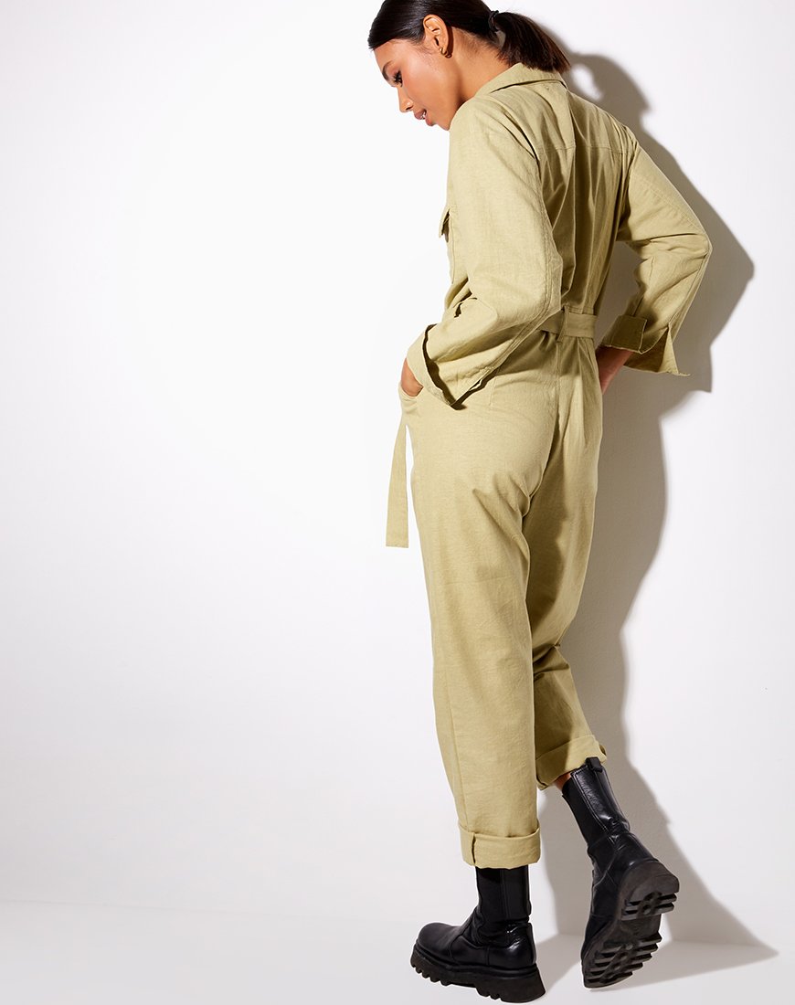 Image of Warda Jumpsuit in Dusky Grün