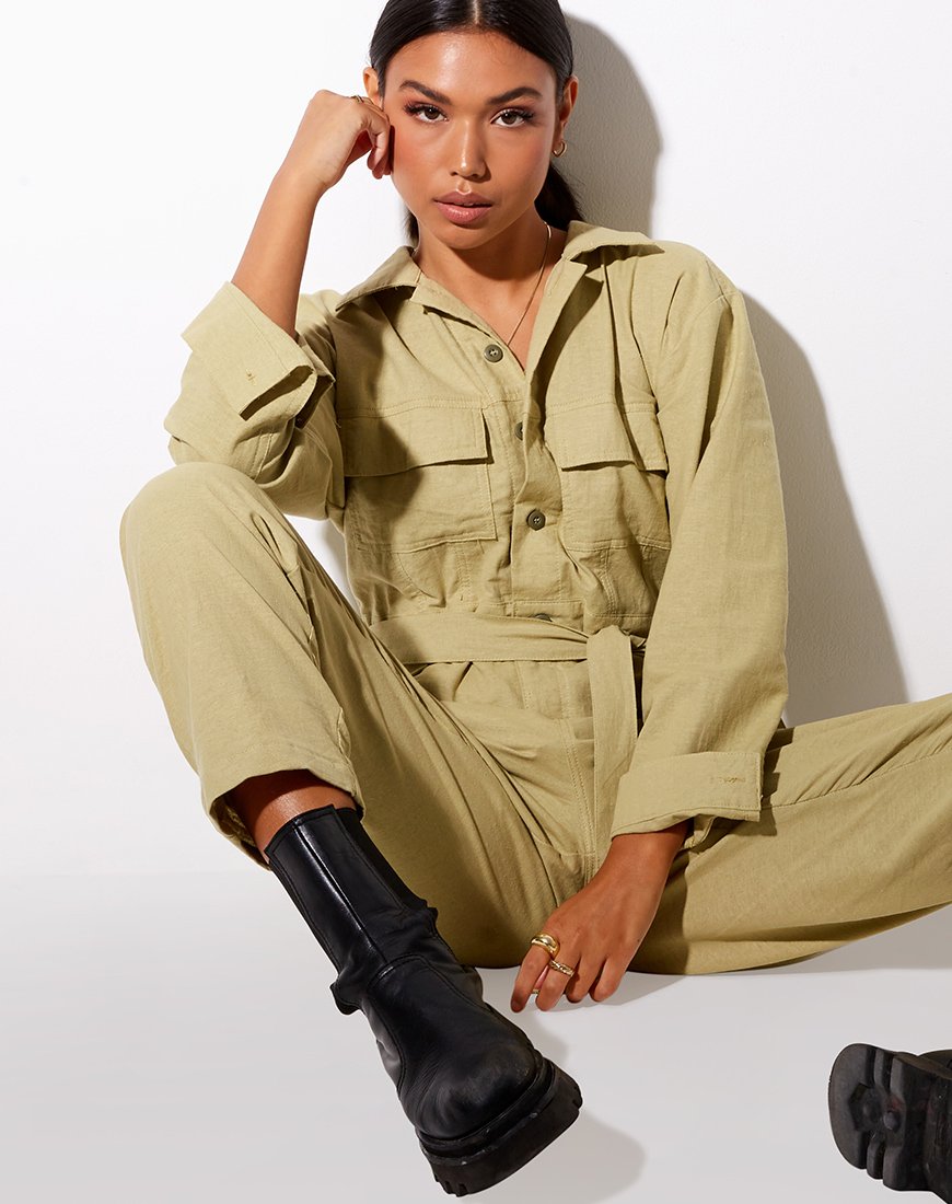 Warda Jumpsuit in Dusky Grün
