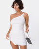 Bild von Sattia Bodycon Kleid in Mini Rib Weiß