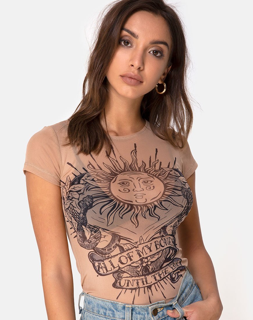 Bild von Whitney Tee Alchemy in Netz Taupe