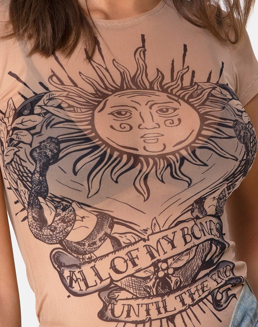 Image of Wyatt Kleid aus Alchemy Net Taupe