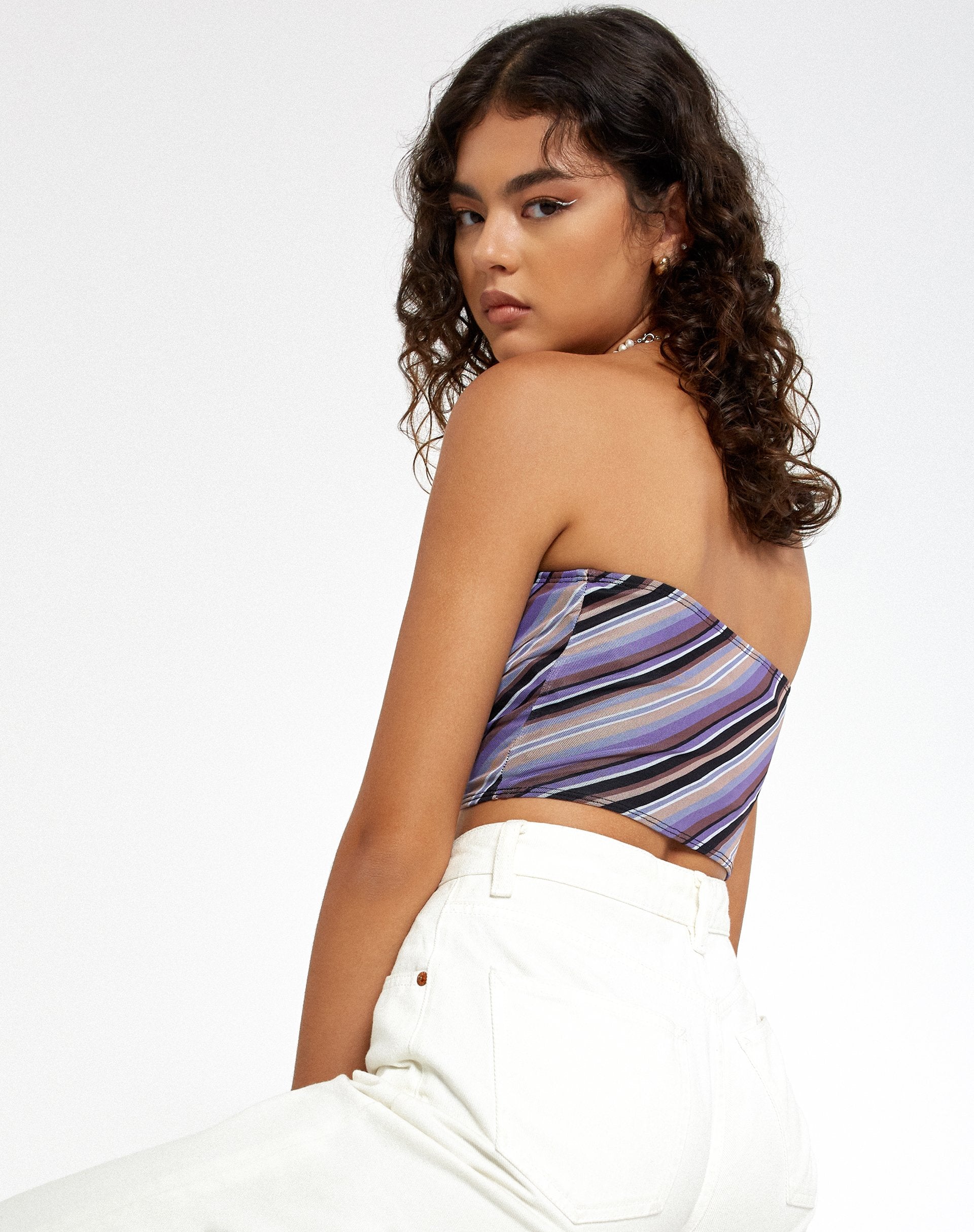 Bild von Motel X Barbara Kristoffersen Wike Bandeau Top in 70s Diagonal
