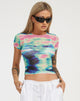 Abbildung von Wityra Crop Top in Multi Blur Orb Navy
