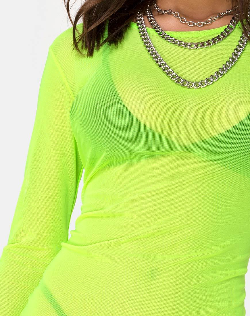 Bild von Wyatt Bodycon Kleid in Fluro Gelb