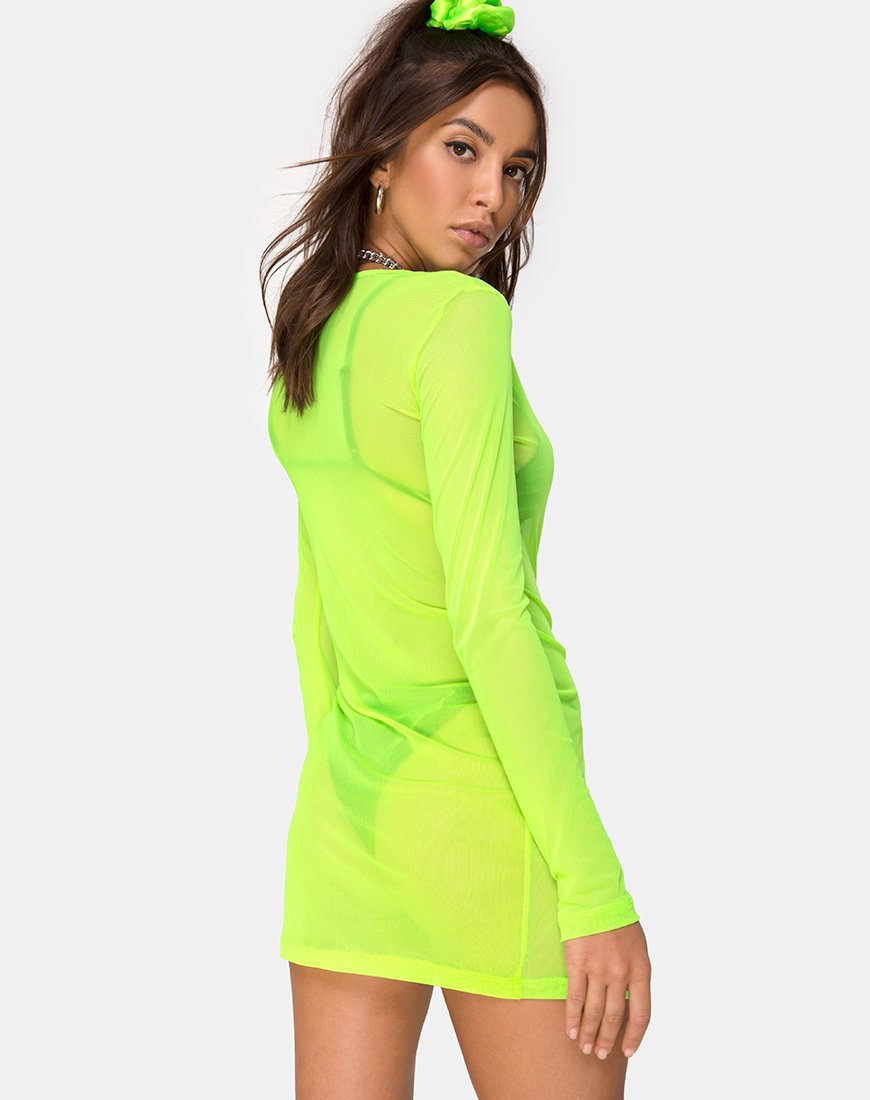 Bild von Wyatt Bodycon Kleid in Fluro Gelb