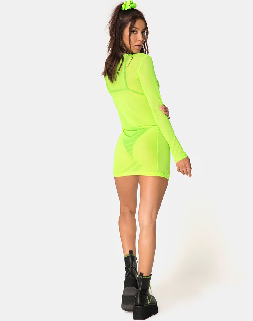 Bild von Wyatt Bodycon Kleid in Fluro Gelb