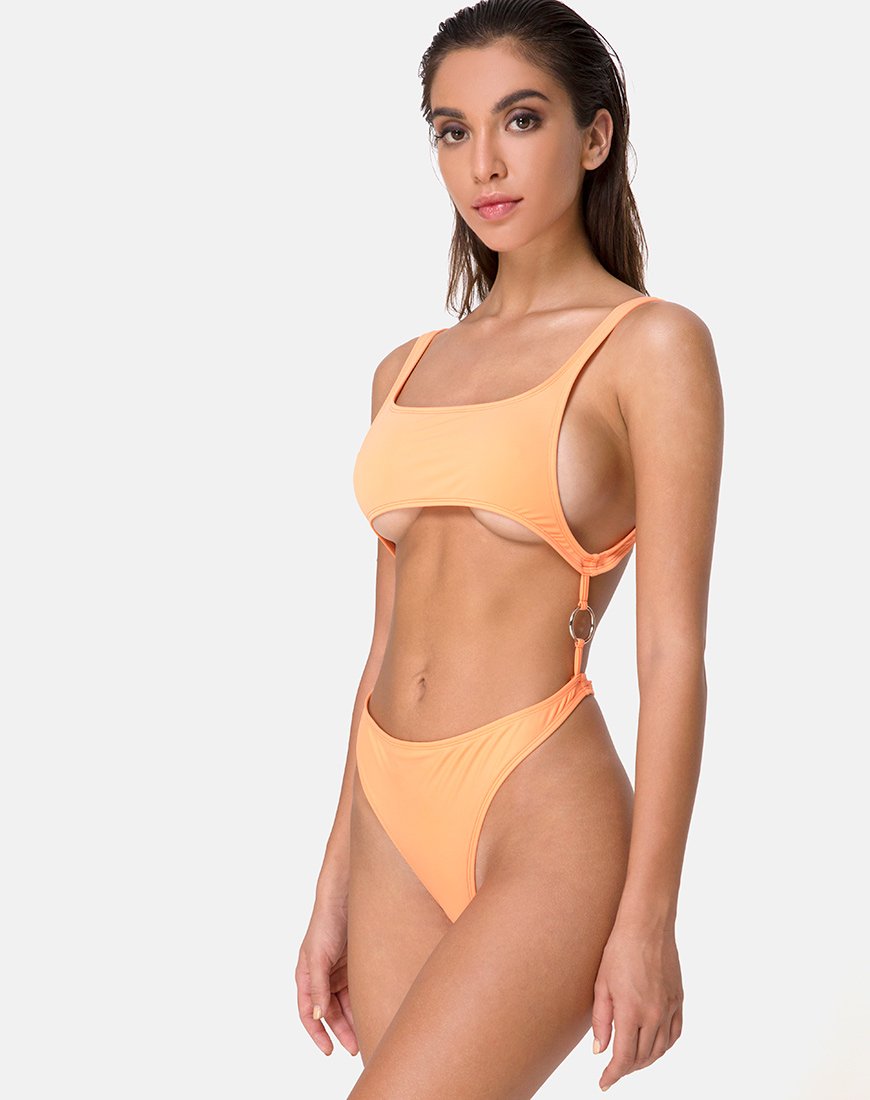 Xanthe Badeanzug in Highlighter Orange