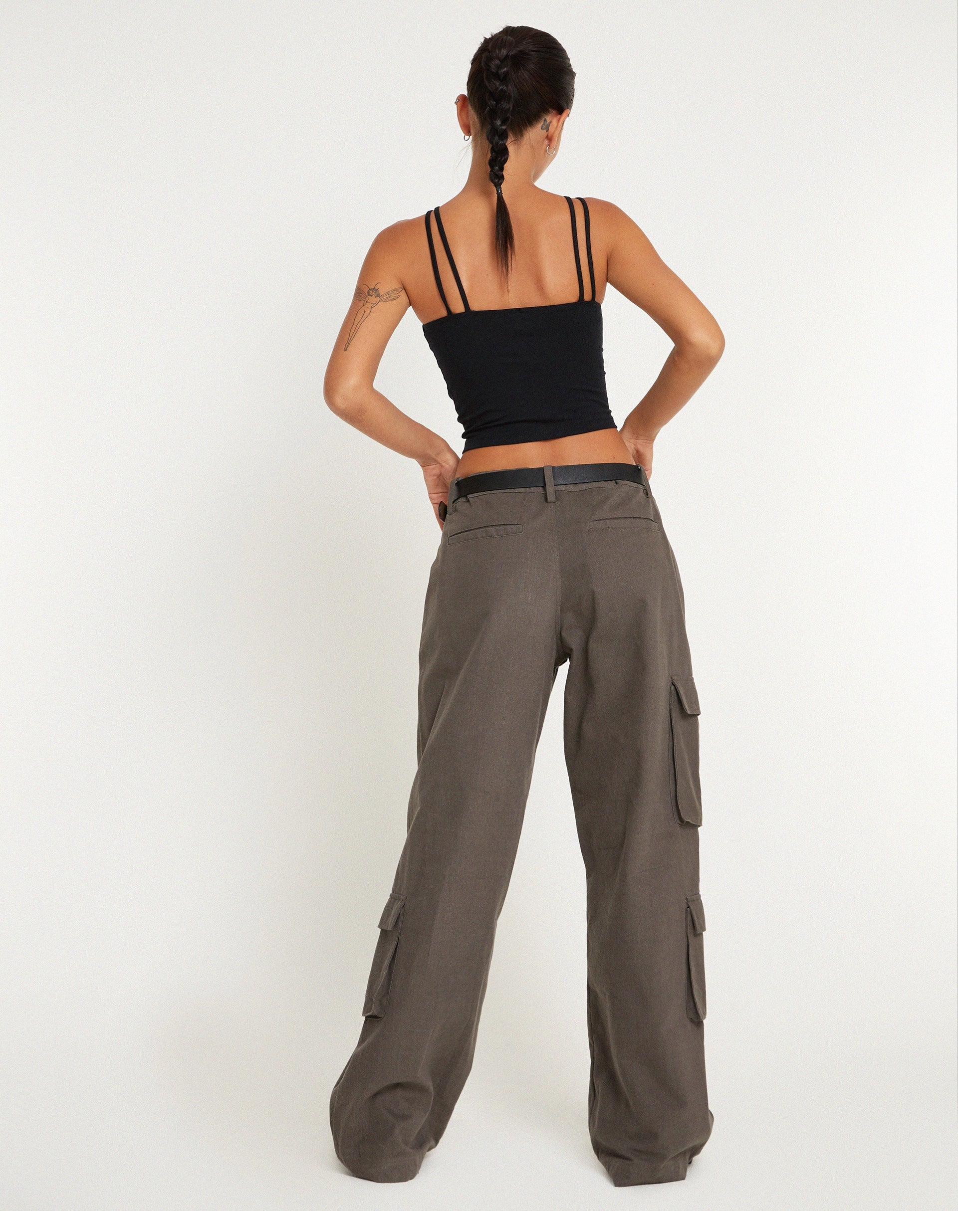Bild von Xylia Crop Top aus Lycra Schwarz