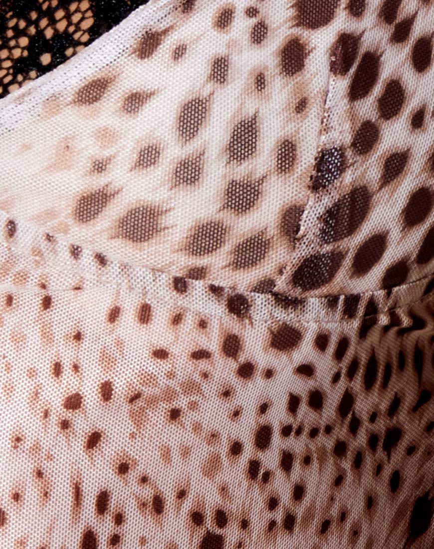 Bild von Yenika Cami Top aus Mesh Sand Leopard