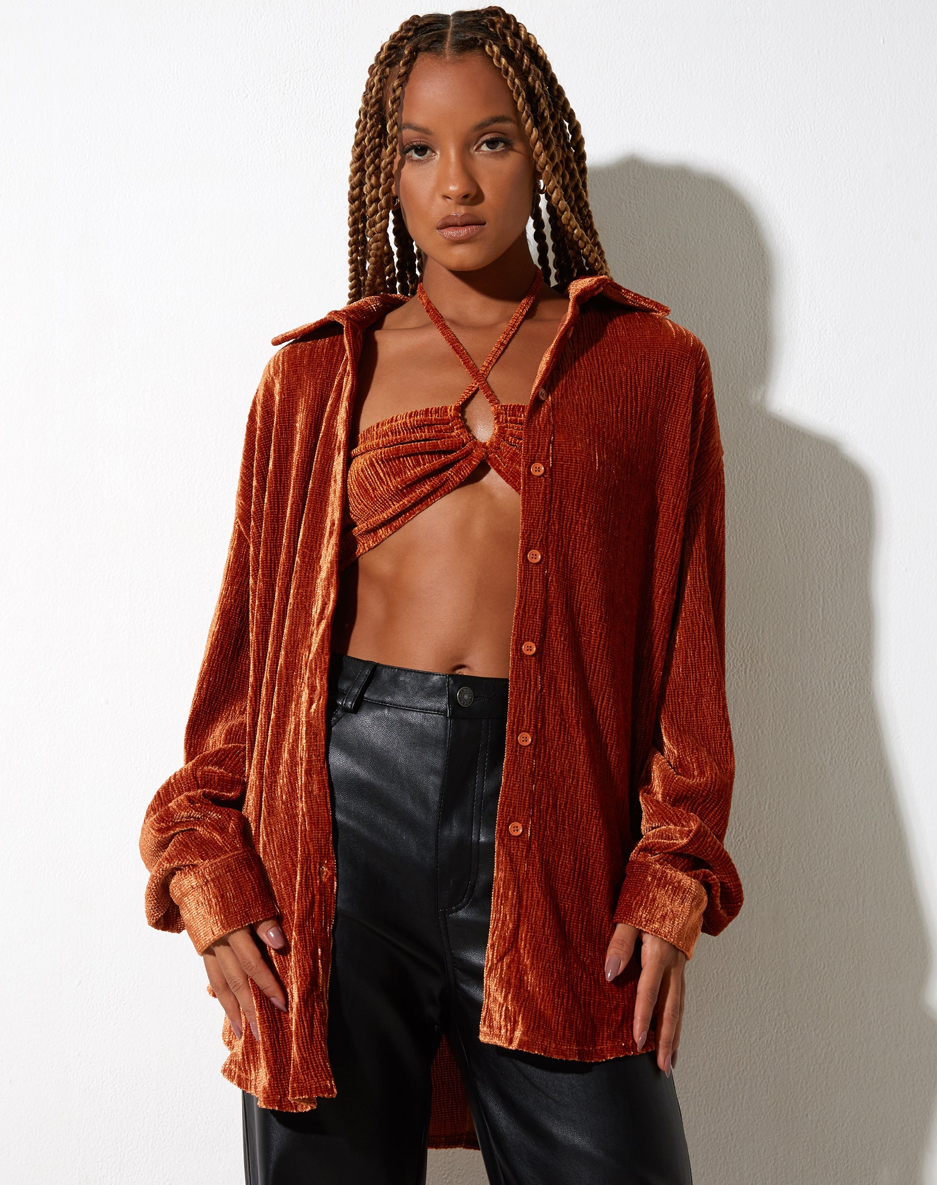 Bild von Dael Oversized Shirt in Velvet Rust