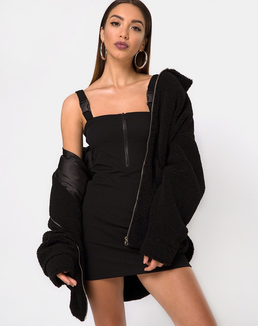 Yori Kleid In Schwarz mit Derlin Clip