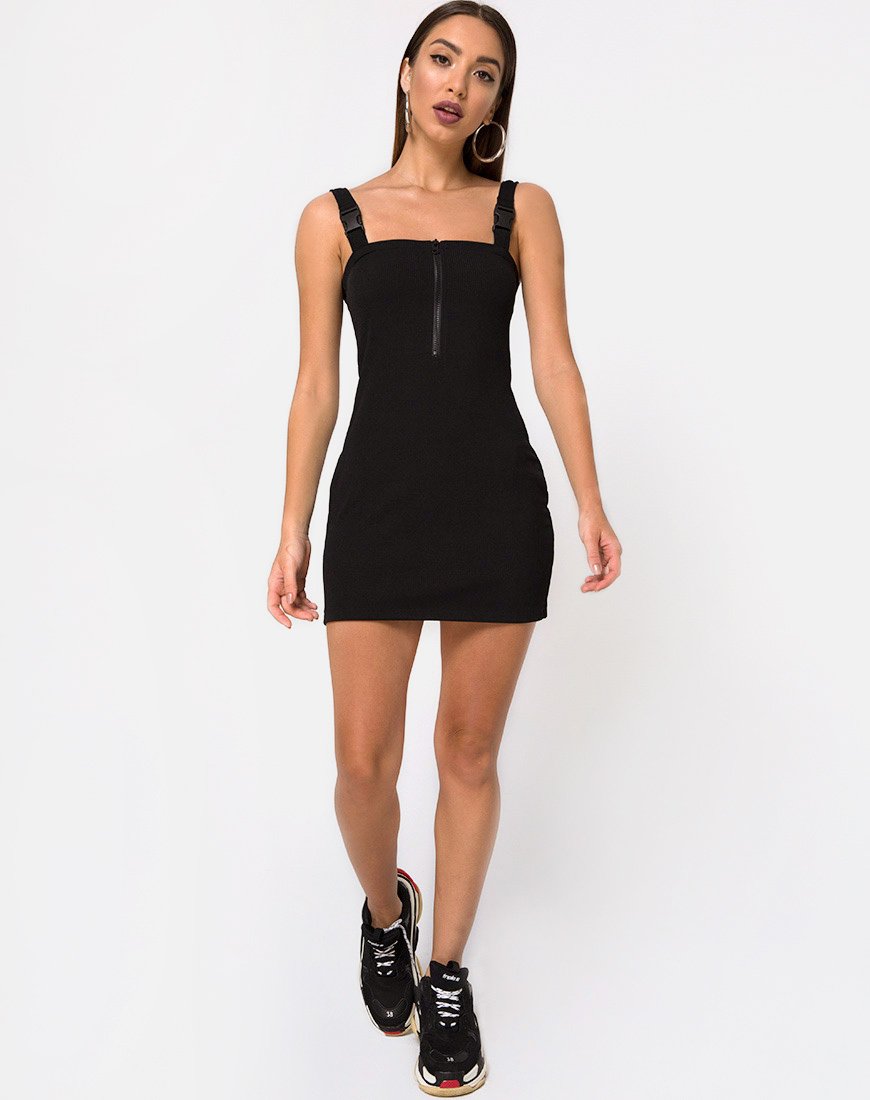 Image of Yori Kleid In Schwarz mit Derlin Clip