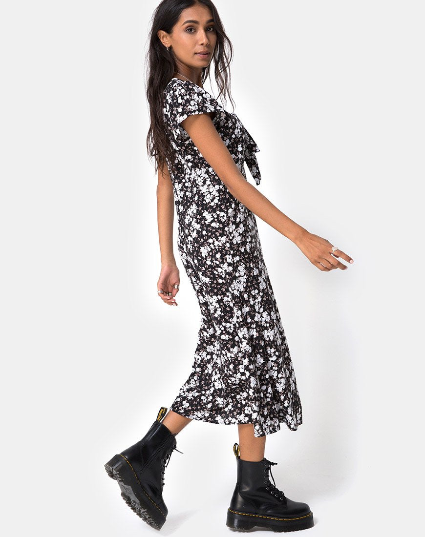 Image of Youki Midikleid in Dark Wild Flower