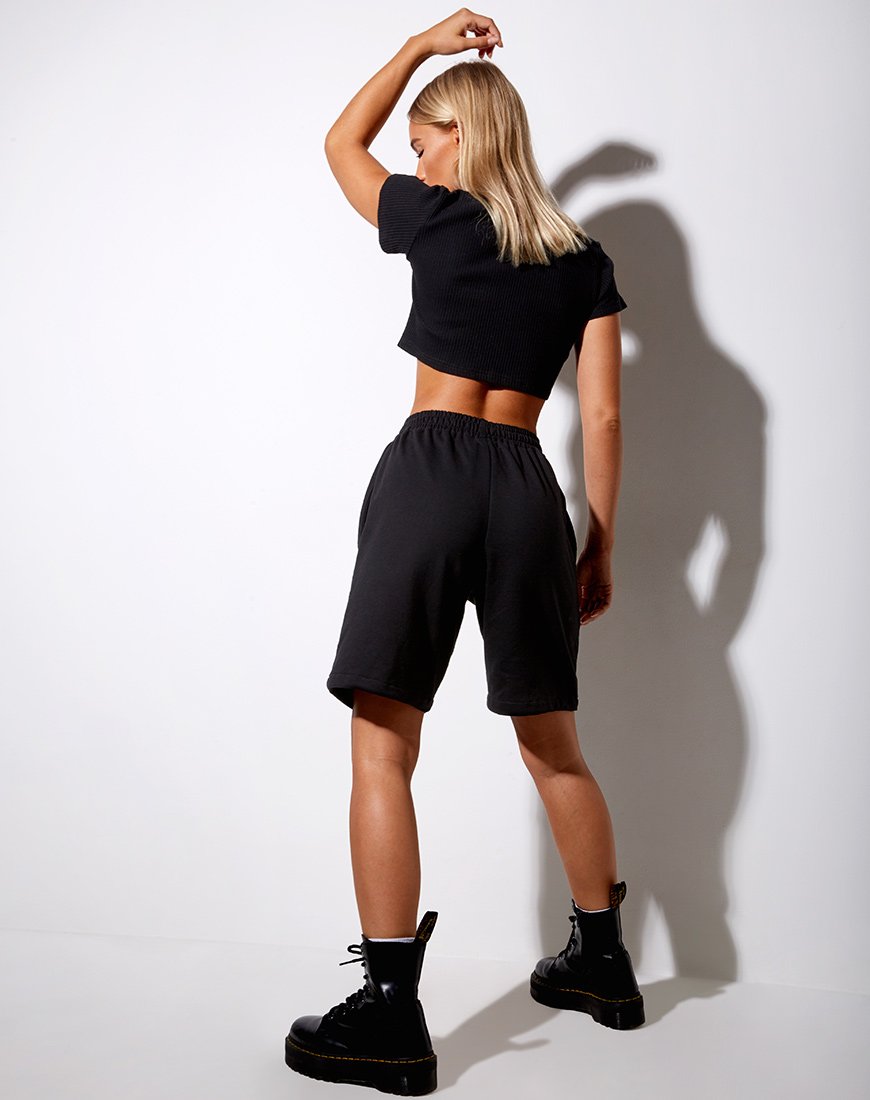 Bild von Yubi Short in Schwarz Angel Embro in Weiß
