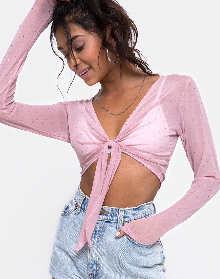 Yun Top in Kristallnetz Rose