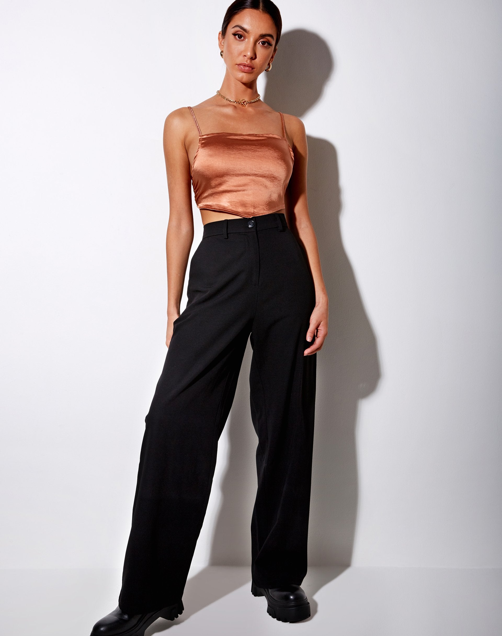 Bild von Zashe Cami Top in Satin Rose Gold