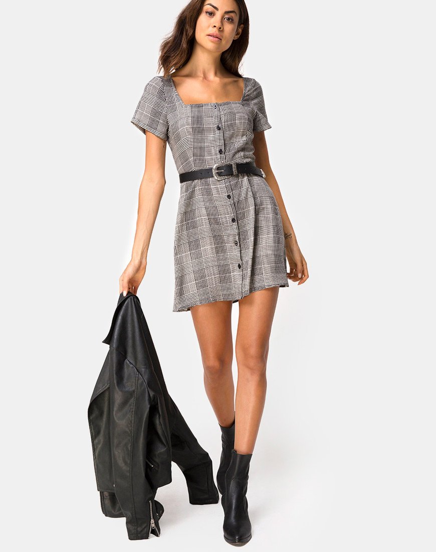 Image of Zavacca Minikleid aus Charles-Karo Grau