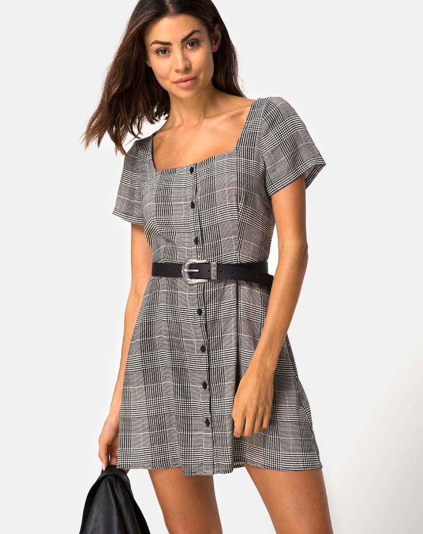 Zavacca Minikleid aus Charles-Karo Grau